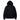 Unisex heavyweight hoodie in black, size 3XL, with a hood and long sleeves, ideal for winter wear.