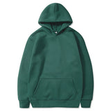Forest Green Heavyweight Unisex Hoodie with hood and long sleeves, ideal for winter wear.