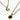 Gold locket necklace with black onyx and white stone, featuring a two-tone design, displayed against a neutral background.