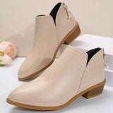 Gold metallic pointed toe ankle boots with a zipper on the side, featuring a fashionably low heel, displayed in an off-white color, size 42.