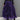Gothic black high-waist layered circle skirt in a deep purple color, showcasing an alternative fashion style with a focus on a structured design, featuring a fitted waist and flowing layers.