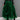 Gothic black high-waist layered circle skirt in a forest green color, showcasing a flowing, elegant design suitable for alternative fashion. The skirt features multiple layers and a high waist, perfect for formal or day wear.