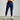 Marine blue lightweight men's tapered joggers in size 2XL, shown on a model, highlighting the fit around the waist and thighs. The joggers appear comfortable and suitable for athletic activities.