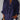 A dark blue, 5XL women's relaxed fit button-down blouse made from linen, featuring long sleeves, a collar, and a comfortable waistline.