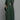 Green patterned long sleeve midi dress in size 3XL featuring a tribal necklace, showcasing its one-piece design with a fitted waist and comfortable sleeves.