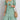 Light green pleated midi dress with short sleeves, shown in size 3XL, featuring a casual summer style.