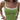 Green and white women's racerback yoga tank in size XL, designed for moisture-wicking and gym wear, highlighting the sleeveless style and fitted waist.