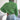 
A green women's chunky cable knit high-neck wool sweater, featuring long sleeves and a cozy texture.