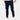 Men's street style utility trousers in blue, featuring a slim fit design with cargo pockets.