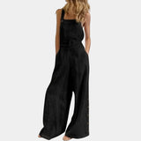 Grey women's utility overalls with adjustable straps and pockets in black, size 3XL. The overalls feature a one-piece design with a sheath dress style, including a sleeveless top and a fitted waist for a comfortable fit.