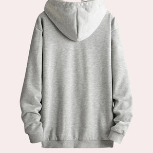 Heather grey women's lightweight casual pullover hoodie with long sleeves and a cozy design, perfect for fall fashion.