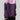 A women's oversized wool blend sweater in purple with a high-neck and chevron pattern, showcasing long sleeves and a tailored fit for winter fashion.