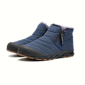 Electric blue athletic sneakers featuring a high-traction anti-slip rubber sole, designed for outdoor walking and sports activities.