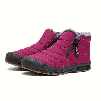Wine red athletic sneakers with high-traction anti-slip rubber soles designed for outdoor and walking activities.
