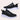 Black and white women's sneakers with a durable non-slip sole, designed for high traction and walking comfort, displayed in size 42.