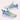 Blue and yellow high-traction women's sneakers with a durable non-slip sole, featuring a sporty design suitable for walking and running activities.