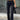 High-waist black slim fit trousers with a contrast white stripe running along the side, shown in a Nero color option, size 2XL.