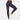 Gray high-waisted yoga pants in XL size, featuring a geometric design, shown on a person demonstrating flexibility and movement with a focus on the leg and waist areas.
