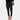 A pair of high-waisted black women's trousers styled with a chic tailored fit, showcased on a model wearing a 3XL size. The image highlights the elegance and sophistication of the pants.