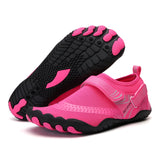 Innovative water shoe with advanced sole and enhanced grip in a rose root color, size 47, designed for outdoor activities, featuring a synthetic rubber material and sportswear style.