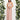 Ivory backless crossover strap bridesmaid maxi dress with pockets, shown in blush pink, featuring elegant one-piece design with delicate floral details and a sophisticated shoulder neckline.