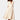 Ivory elegant A-line midi dress with a formal boat neck and half sleeves, in beige color and extra-large size, highlighting the waist with a sophisticated design.