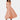 Ivory elegant A-line midi dress with a formal boat neck and half sleeves, shown in rose color, size XL.