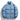 Ivory high collar men's winter down puffer jacket in light blue, size 5XL, with insulated design, featuring long sleeves and urban fashion style.