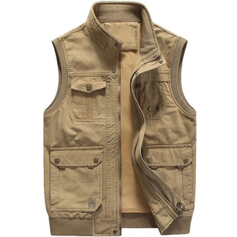 Khaki men's lightweight bomber jacket in size 5XL featuring a ribbed collar and snap button closure, with long sleeves and a stylish design suitable for fashion-conscious individuals.