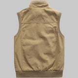 Men's khaki lightweight bomber jacket with ribbed collar and snap button closure, featuring a neutral beige-brown color and designed with long sleeves.