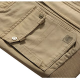 Khaki Slim Fit Cargo Pants with multiple pockets designed for outdoor use.