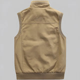 Khaki slim-fit cargo pants featuring multiple pockets, shown in a beige color, suitable for outdoor activities.