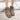 Khaki suede platform ankle boots with a buckled strap in a gray color, designed for women's winter fashion, displayed in size 40.