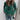 Dark green ribbed knit sweater for women in size 5XL, featuring a casual chic style with a round neckline and long sleeves.
