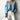 Light blue oversized V-neck knit sweater for women featuring a casual chic style, with long sleeves and a relaxed fit.