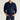 Light gray men's long sleeve knit polo sweater in a relaxed fit, featuring a collar and button-up design, shown in a blu navy color, size 3XL.