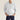 Light gray men's long sleeve knit polo sweater in a relaxed fit, shown in a white color option and size 3XL, emphasizing the details of the sleeves, neck, and overall design.