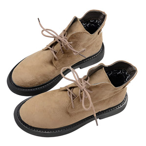 Light-Tan Suede Men's Desert Boots - Casual Lace-Up, Durable Sole