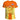 Orange Lion Graphic T-Shirt featuring Heraldic Lion with Swords design, short sleeves, and a crew neck.