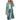 Women's long camel coat with a waterfall open front design in green, size 2XL. The model showcases the stylish autumn trench, highlighting the shoulder, neck, sleeve, and waist features, complemented by a fashionable collar. The outfit is accessorized with sunglasses, enhancing the sophisticated look.