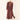 Elegant long sleeve formal gown with a draped crossover design in chestnut brown, suitable for formal occasions.