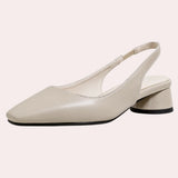 Women's minimalist low-heel black flats in khaki, size 40, made of leather, designed for comfort and featuring a simple, stylish design suitable for everyday wear.