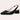 Low-heel black flats for women made of minimalist leather, showcasing a simple and elegant design.