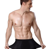 A man wearing luxury bamboo men's boxer briefs, showcasing breathable and moisture-wicking properties.