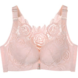 Luxury black lace bralette with floral embroidery, featuring wire-free support and adjustable straps, displayed on a flat surface.