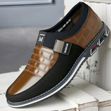 Luxury black leather men's formal shoes with a designer checkered pattern, displayed in brown color, size 46.
