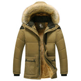 Luxury designer fur-lined parka in cachi color, featuring beige and khaki tones. The premium winter coat includes a fur-lined collar and sleeves, with a stylish design suitable for a 2XL size.