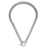 Luxury Men's Thick Silver Cuban Link Bracelet - Designer Statement Jewelry, 45cm
