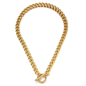 Luxury Men's Thick Gold Cuban Link Bracelet with designer statement features in a rich gold color, measuring 45cm.