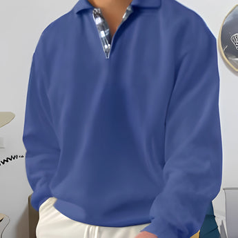 Luxury men's white velvet pyjamas in dark blue, featuring a soft and premium texture with long sleeves, a tailored collar, and an elegant design suitable for comfortable sleepwear.
